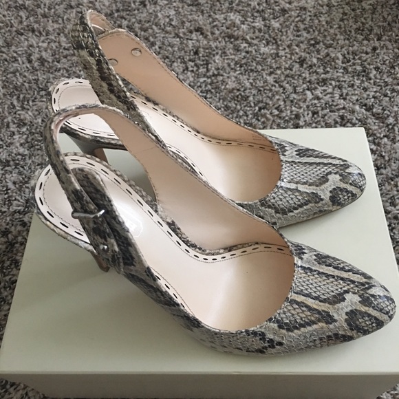 Coach ALMA Python Slingback Heels - Picture 3 of 7